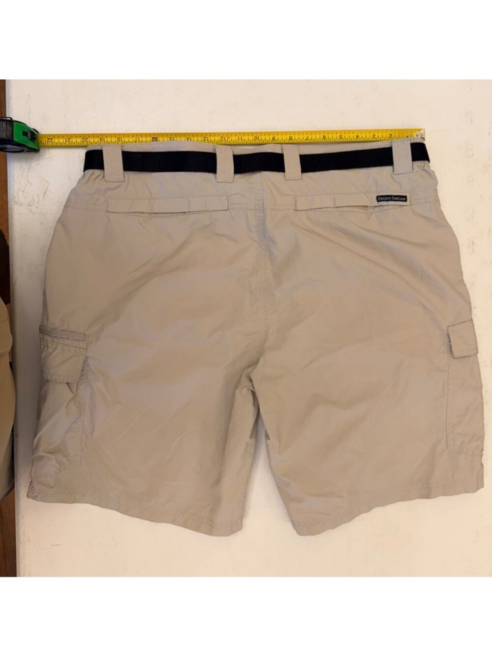 Field & Stream Original Outfitter Cargo Shorts Mens Xxl Khaki Nylon Belted - Picture 3 of 5